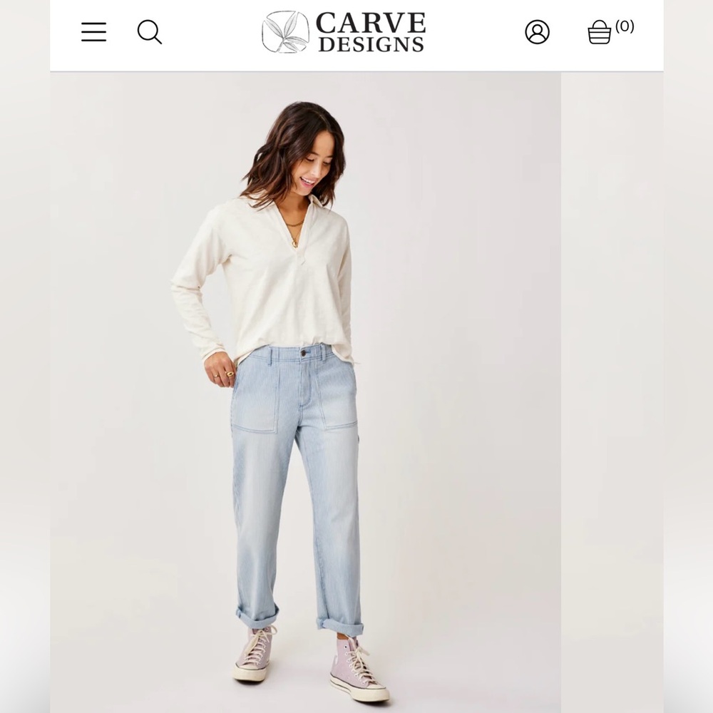 Carve Designs Indigo Stripe Corey Pants